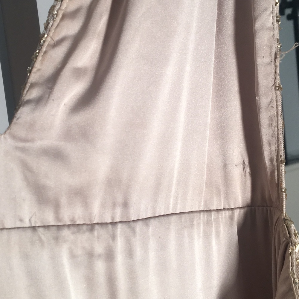 Meshki Gold Champagne Glitter Maxi Dress - Picture 7 of 8